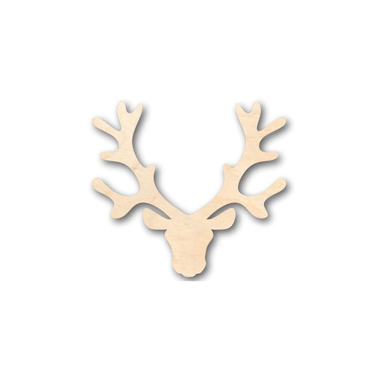 Unfinished Wood Reindeer Head Antlers Shape - Animal - Wildlife - Craft - up to 46" DIY