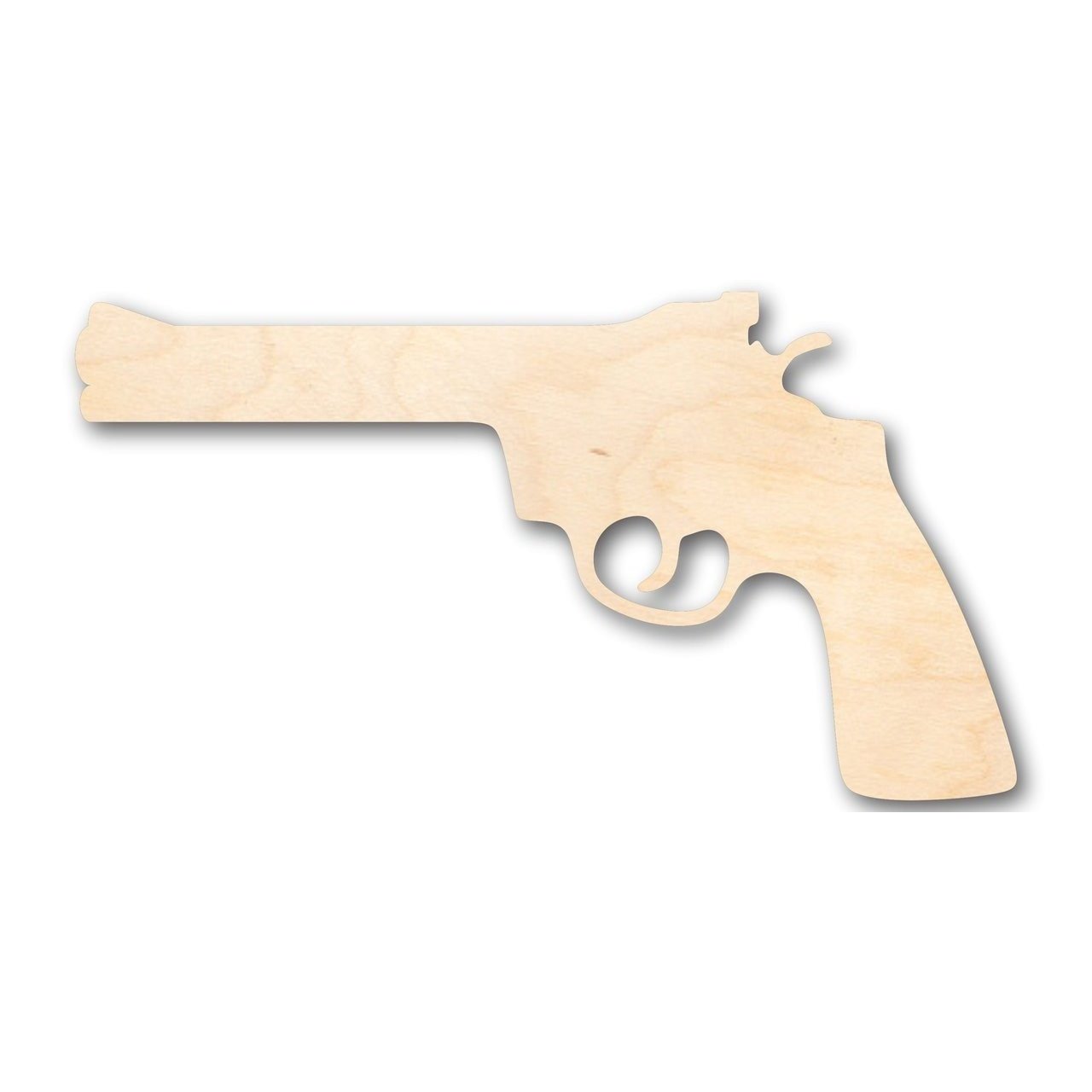 Unfinished Wood Revolver Shape - Gun - Police - Military - Craft - up to 46" DIY