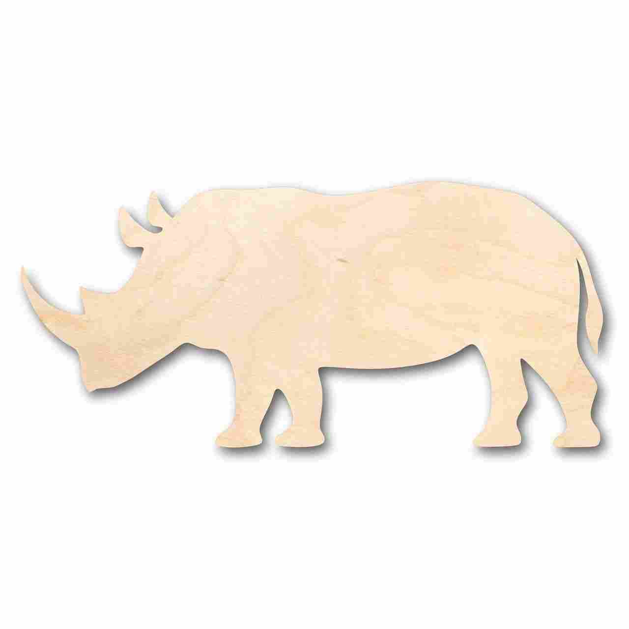Unfinished Wood Rhinoceros Shape - Animal - Wildlife - Craft - up to 46" DIY