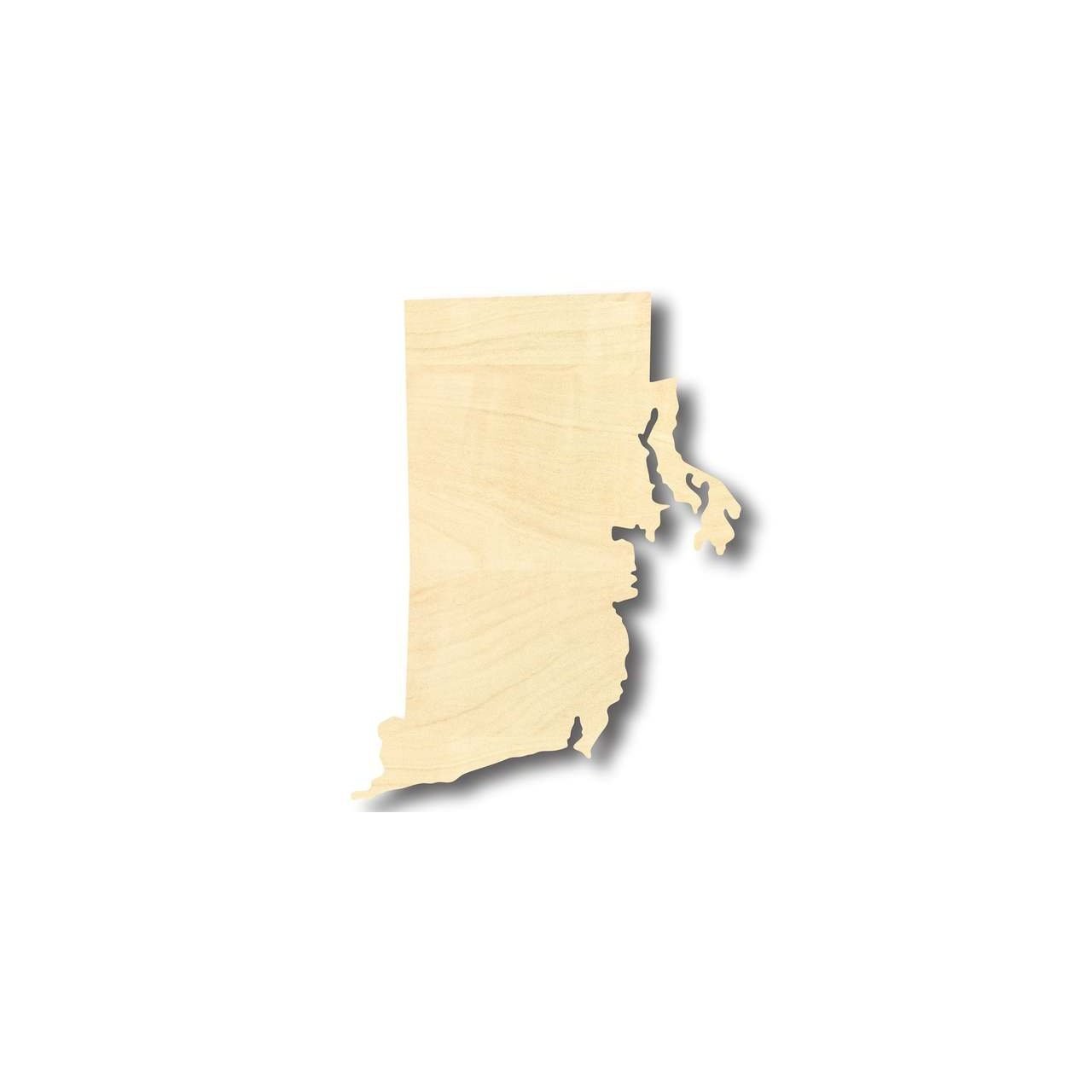 Unfinished Wood Rhode Island Shape - State - Craft - up to 46" DIY