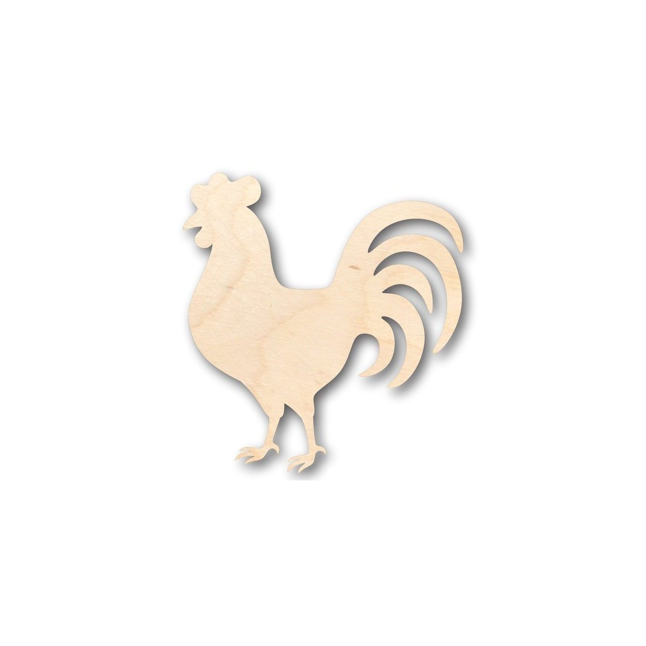 Unfinished Wood Rooster Chicken Shape - Farm Animal - Craft - up to 46" DIY