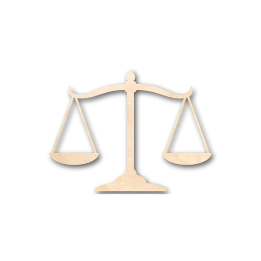 Unfinished Wood Scales of Justice Shape - Law - Courthouse - Craft - up to 46" DIY
