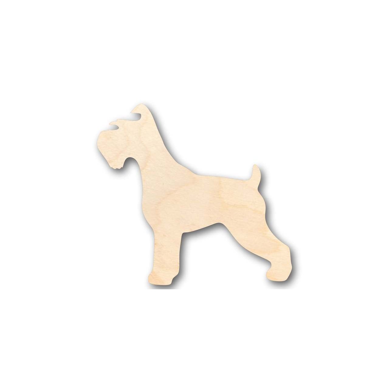 Unfinished Wood Schnauzer Dog Shape - Animal - Pet - Craft - up to 46" DIY