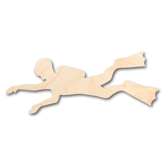 Unfinished Wood Scuba Diver Shape - Ocean - Craft - up to 46" DIY