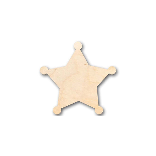 Unfinished Wood Sheriff Badge Shape - Law Enforcement - Craft - up to 46" DIY