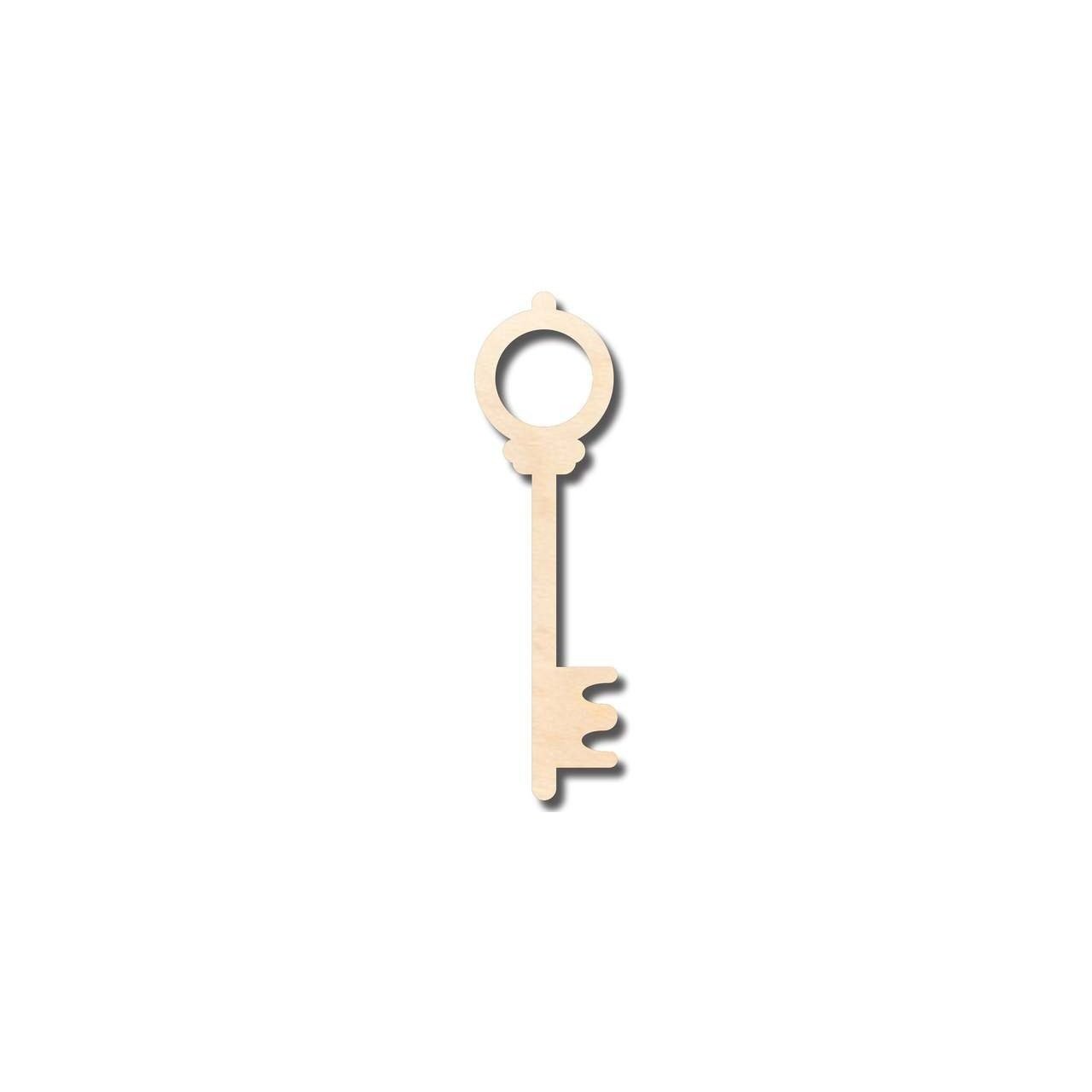 Unfinished Wood Skeleton Key Shape - Craft - up to 46" DIY