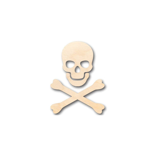 Unfinished Wood Skull Crossbones Shape - Pirates - 3 Piece Craft - up to 46" DIY