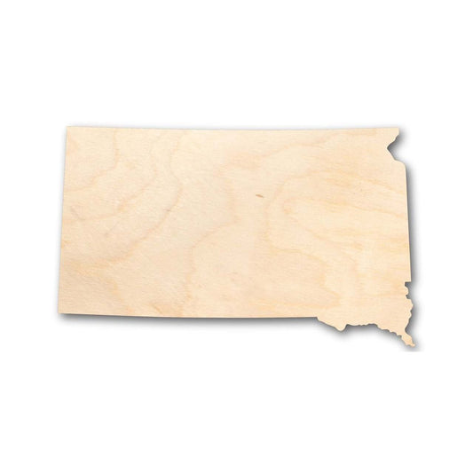 Unfinished Wood South Dakota Shape - State - Craft - up to 46" DIY
