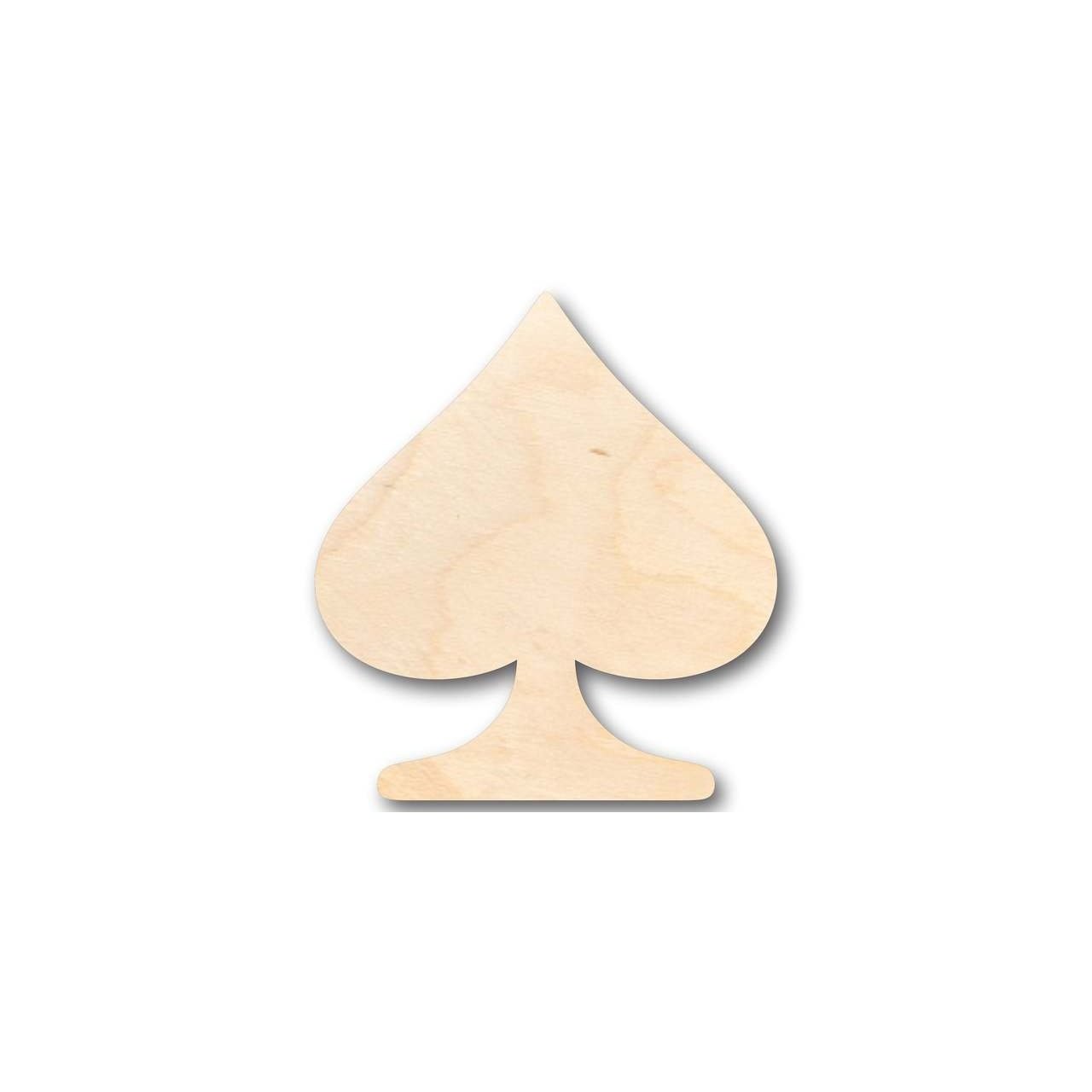 Unfinished Wood Spade Card Shape - Poker - Craft - up to 46" DIY