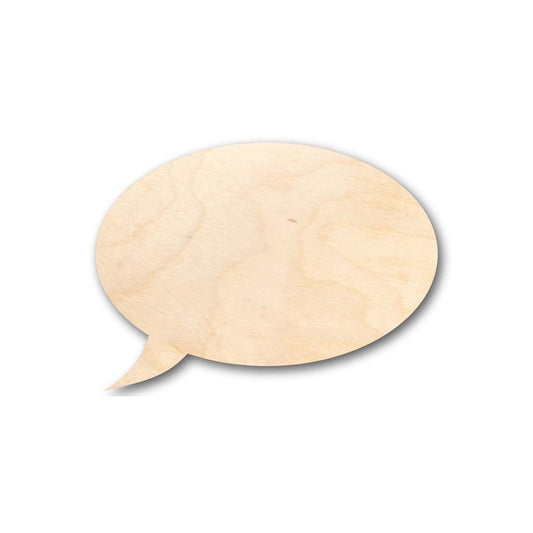 Unfinished Wood Speech Bubble Shape - Craft - up to 46" DIY