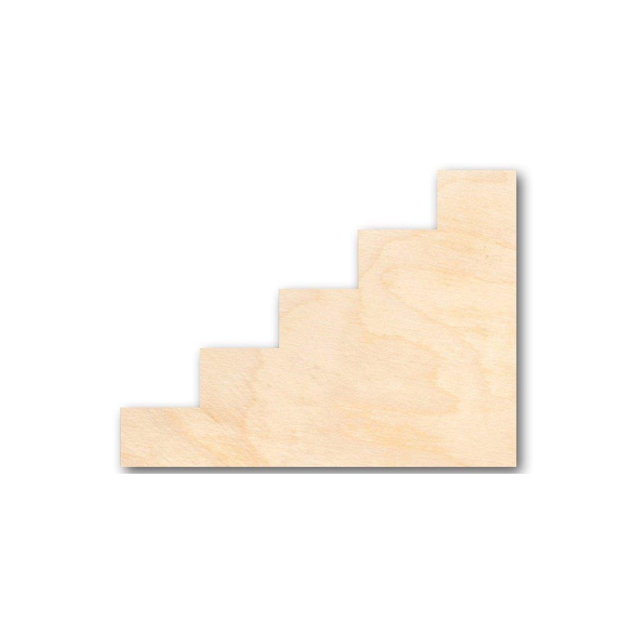 Unfinished Wood Stairs Steps Shape - Craft - up to 46" DIY