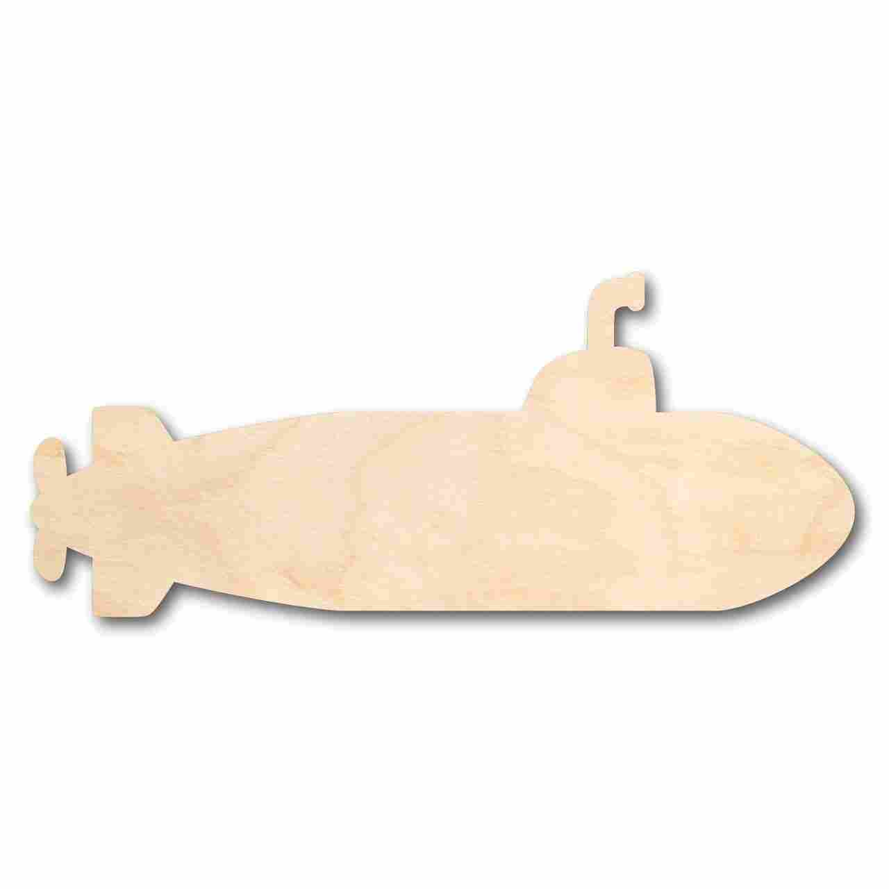 Unfinished Wood Submarine Shape - Ocean - Beach - Nursery - Craft - up to 46" DIY