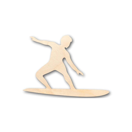Unfinished Wood Surfer Shape - Surfing - Ocean - Beach - Nursery - Craft - up to 46" DIY