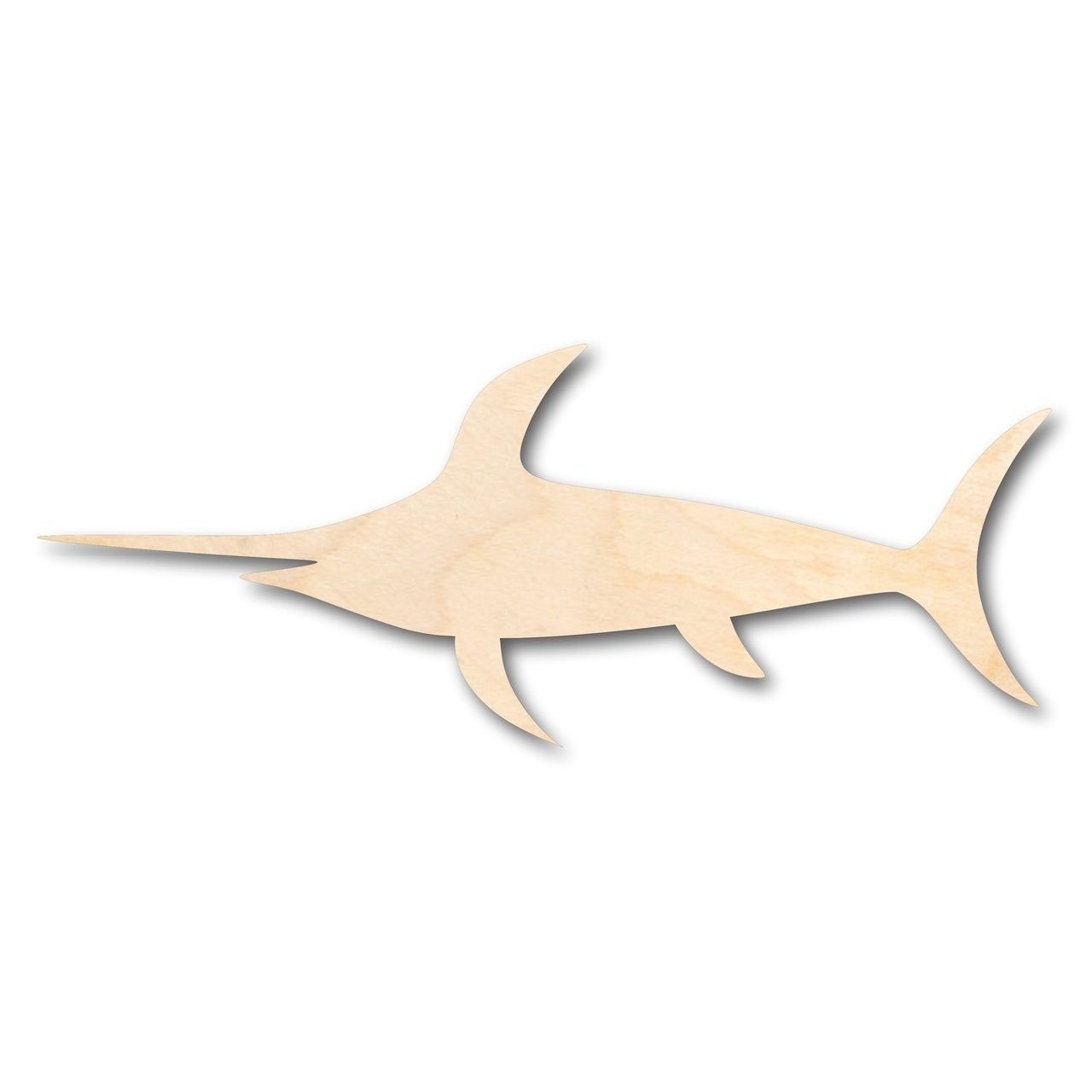 Unfinished Wood Swordfish Shape - Marlin - Ocean - Fishing - Craft - up to 46" DIY