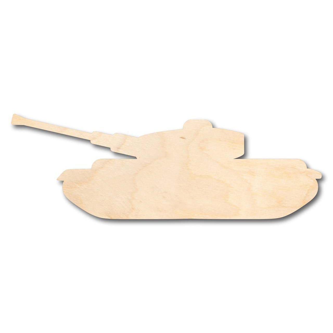 Unfinished Wood Tank Shape - Army - Marines - Military - Craft - up to 46" DIY