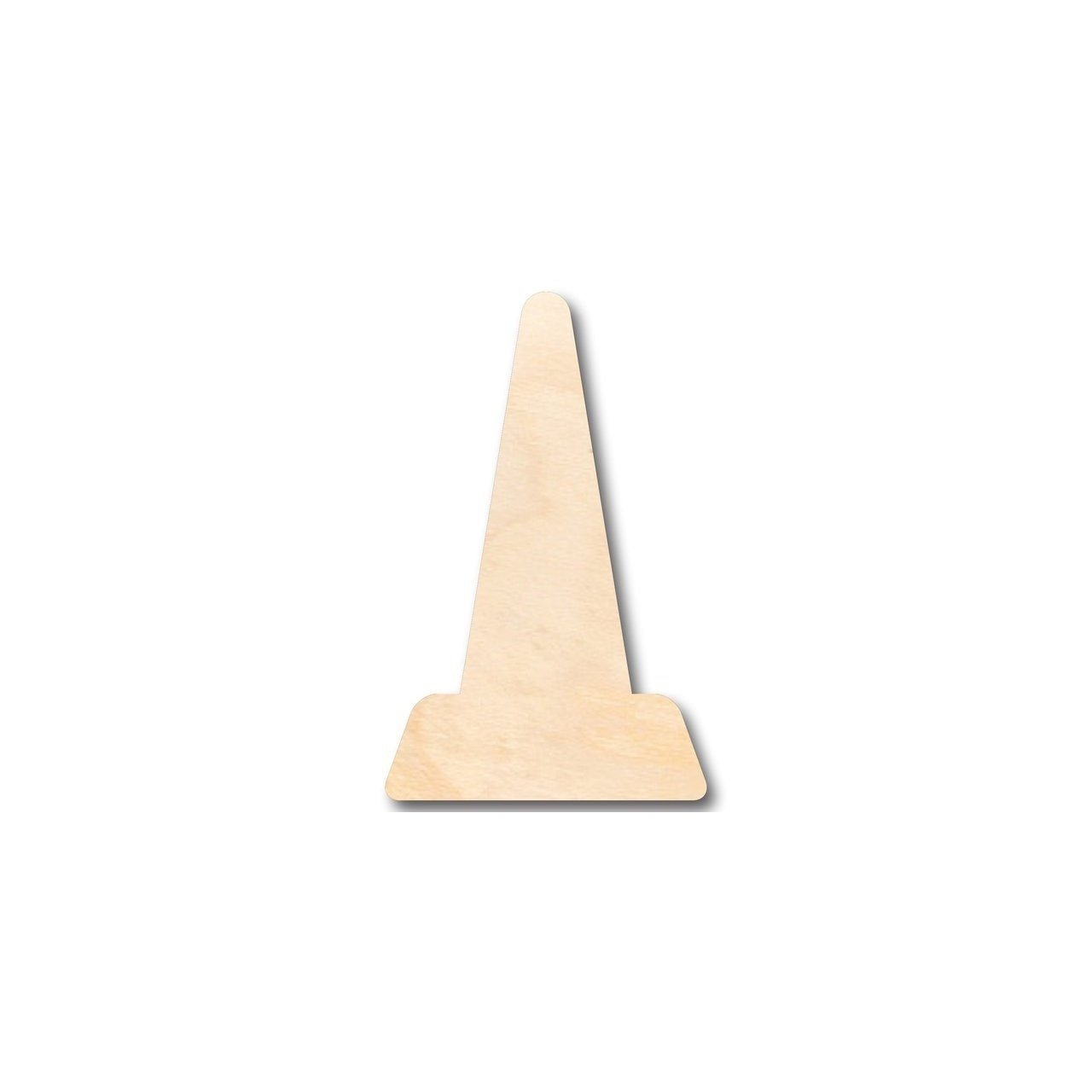 Unfinished Wood Traffic Cone Shape - Construction - Tool - Craft - up to 46" DIY