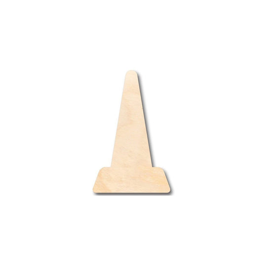 Unfinished Wood Traffic Cone Shape - Construction - Tool - Craft - up to 46" DIY