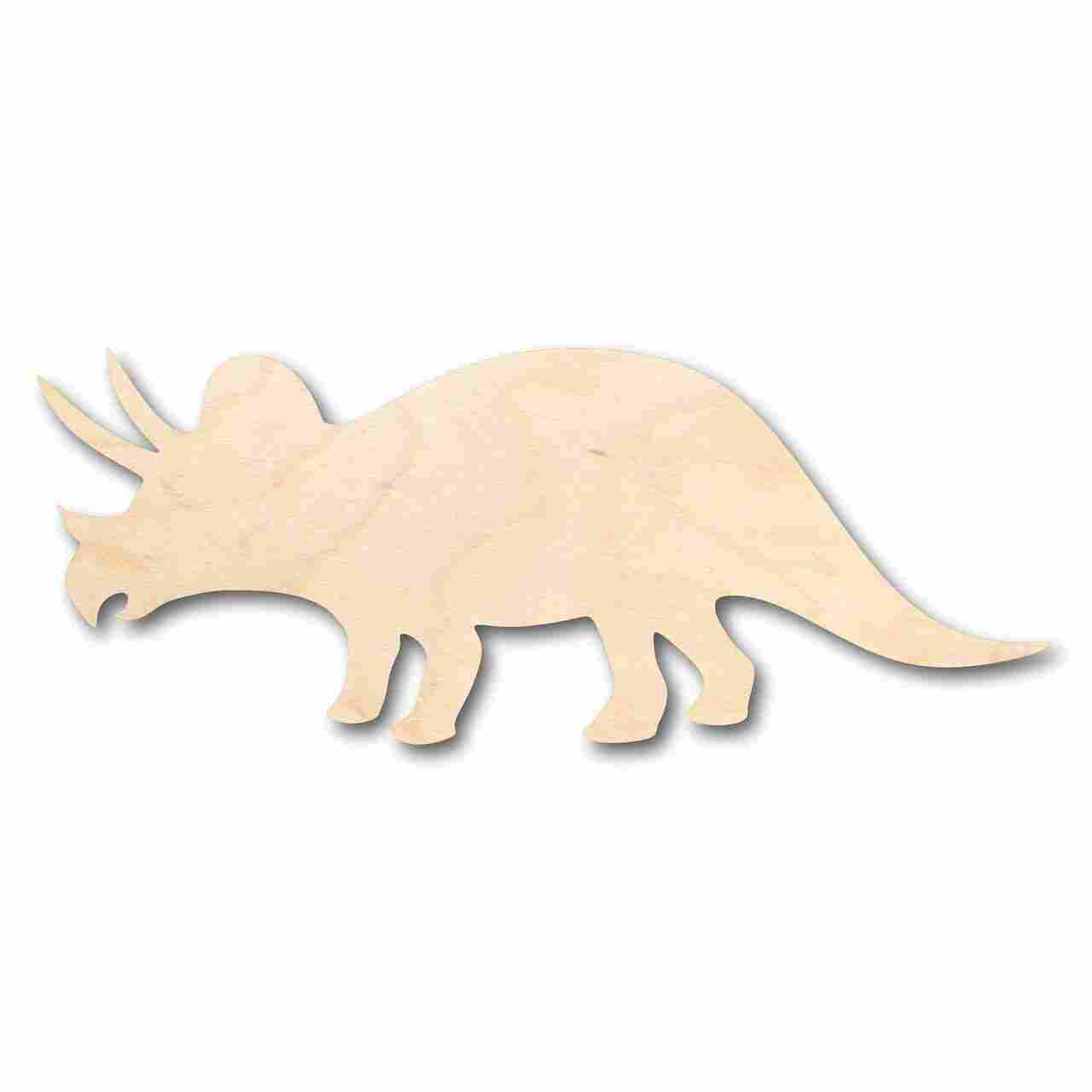 Unfinished Wood Triceratops Shape - Jurassic Park - Dinosaur - Craft - up to 46" DIY