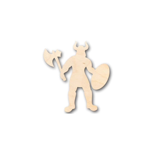 Unfinished Wood Viking Warrior Shape - Berserker - History - Craft - up to 46" DIY