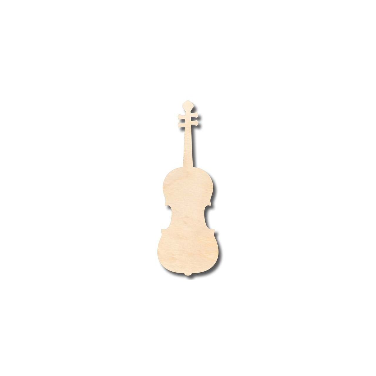 Unfinished Wood Violin Shape - Music - Craft - up to 46" DIY
