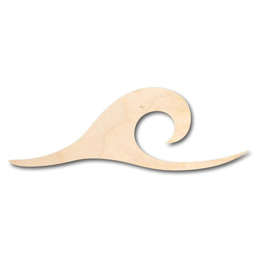 Unfinished Wood Wave Shape - Ocean - Beach - Nursery - Craft - up to 46" DIY