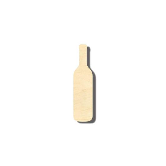 Unfinished Wood Wine Bottle Shape - Craft - up to 46" DIY