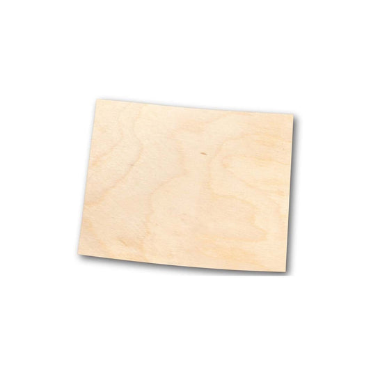 Unfinished Wood Wyoming Shape - State - Craft - up to 46" DIY