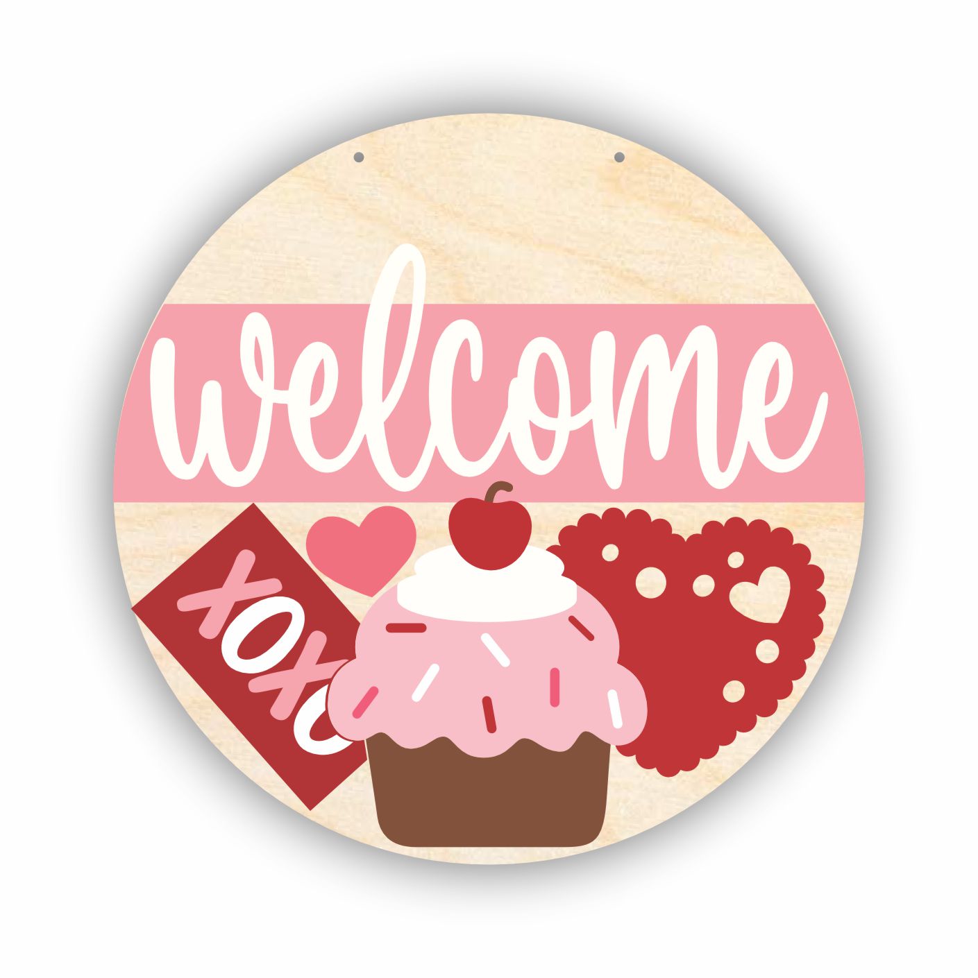 Unfinished Wood Valentines Day Sweets Door Sign Kit | Wood Craft Cutouts | 1/4" Thick |