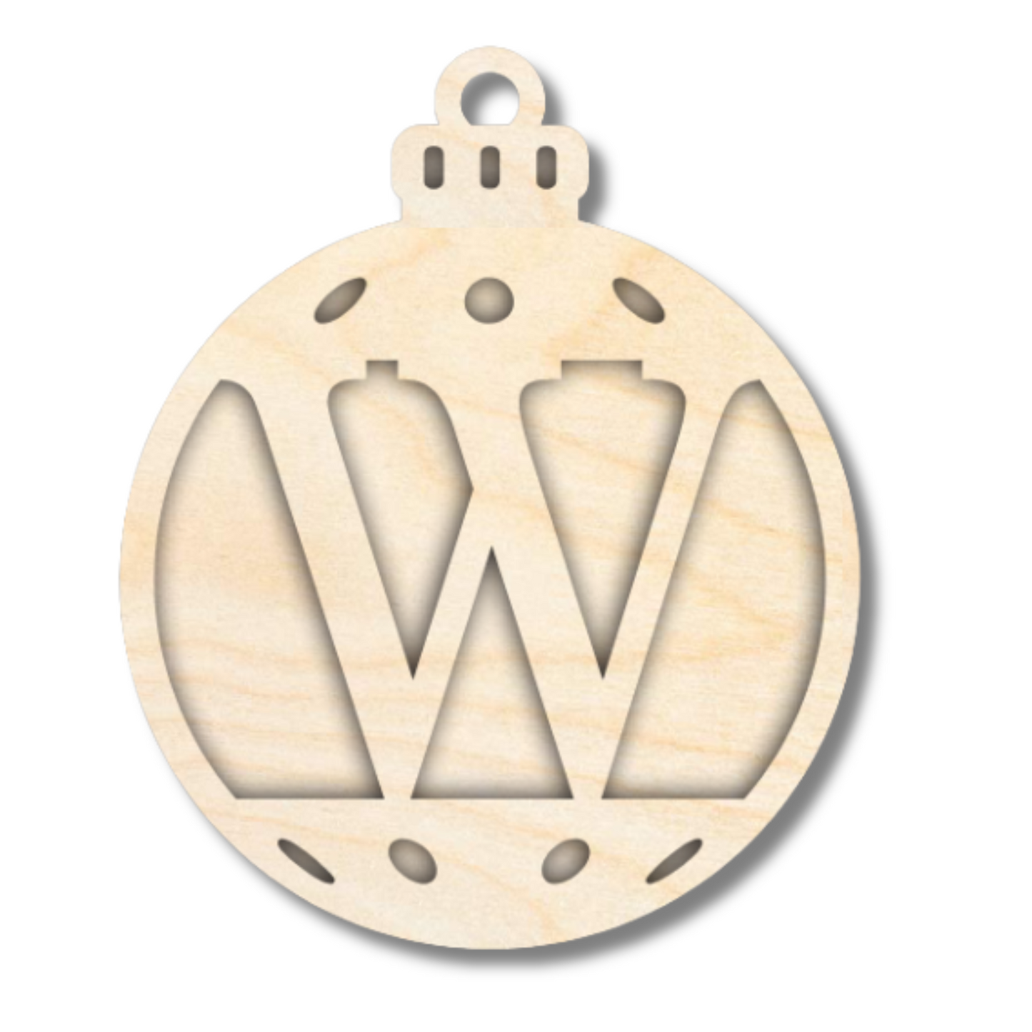 Unfinished Wood Layered Letter Christmas Ornaments | A-Z | 2 Piece | 5" Tall | 1/8" Wood | Wood Craft DIY