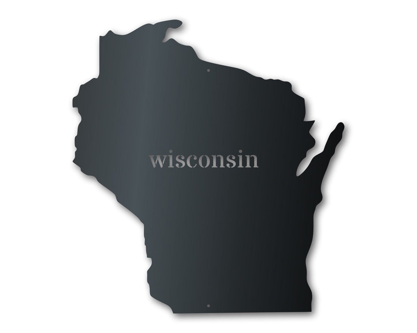 Metal Wisconsin Wall Art - Custom Metal US State Sign - 14 Color Optio ...