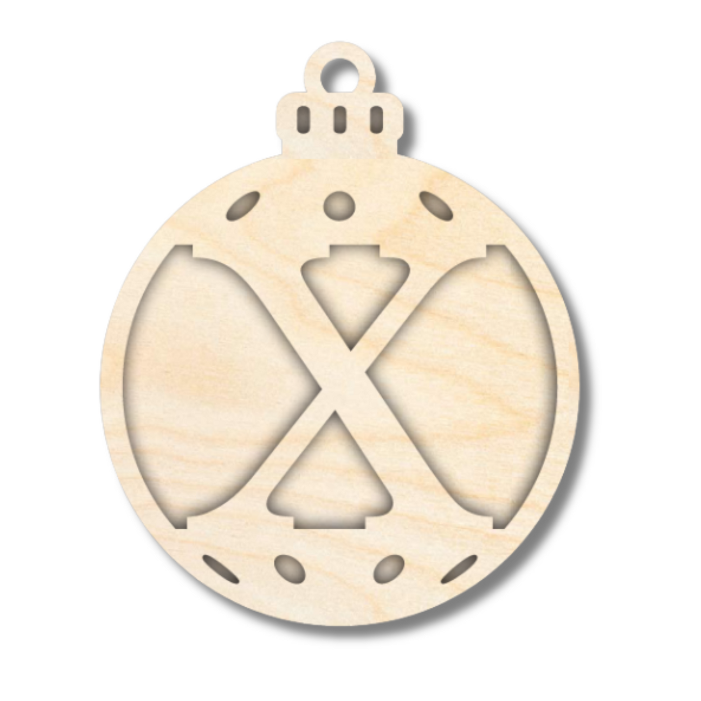 Unfinished Wood Layered Letter Christmas Ornaments | A-Z | 2 Piece | 5" Tall | 1/8" Wood | Wood Craft DIY