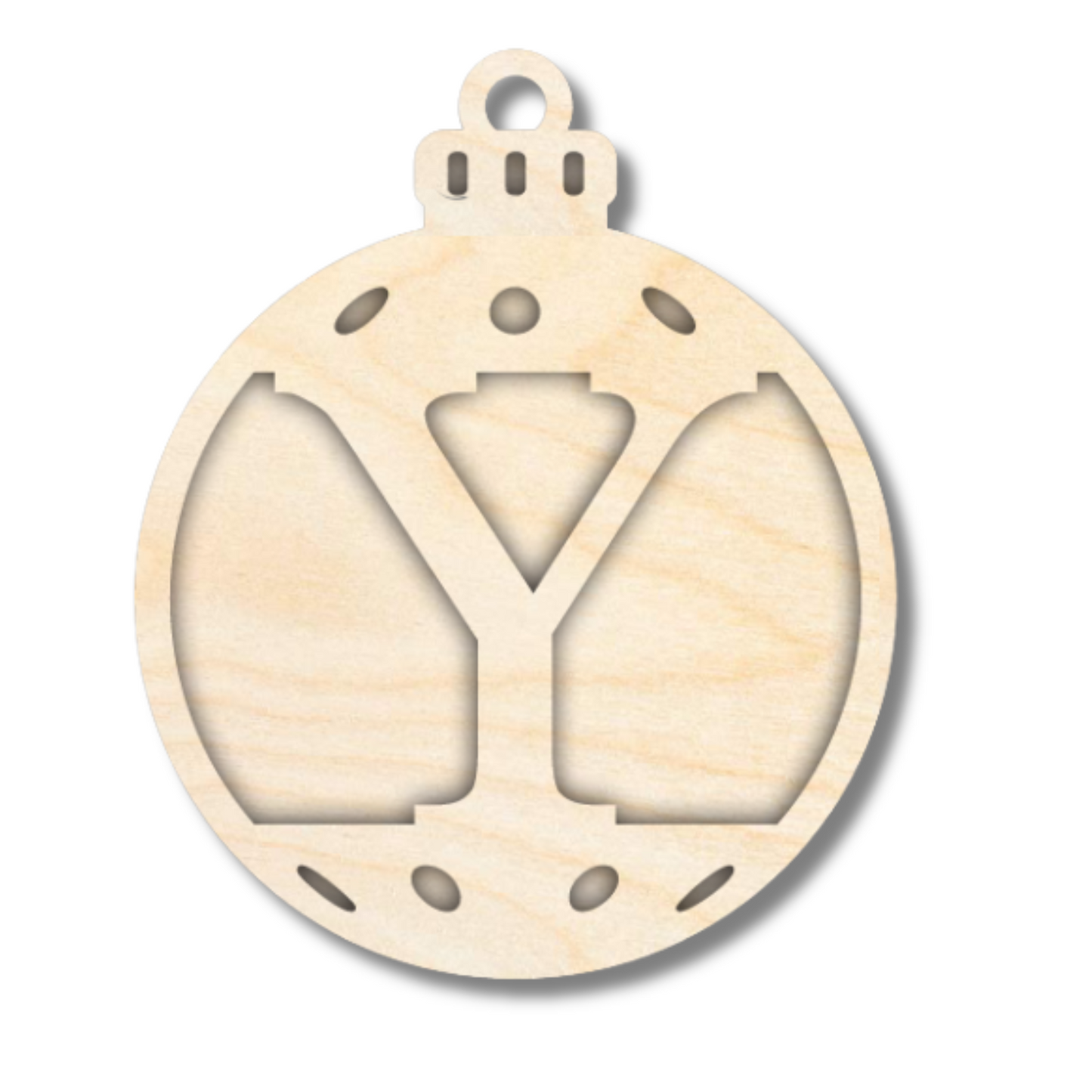 Unfinished Wood Layered Letter Christmas Ornaments | A-Z | 2 Piece | 5" Tall | 1/8" Wood | Wood Craft DIY