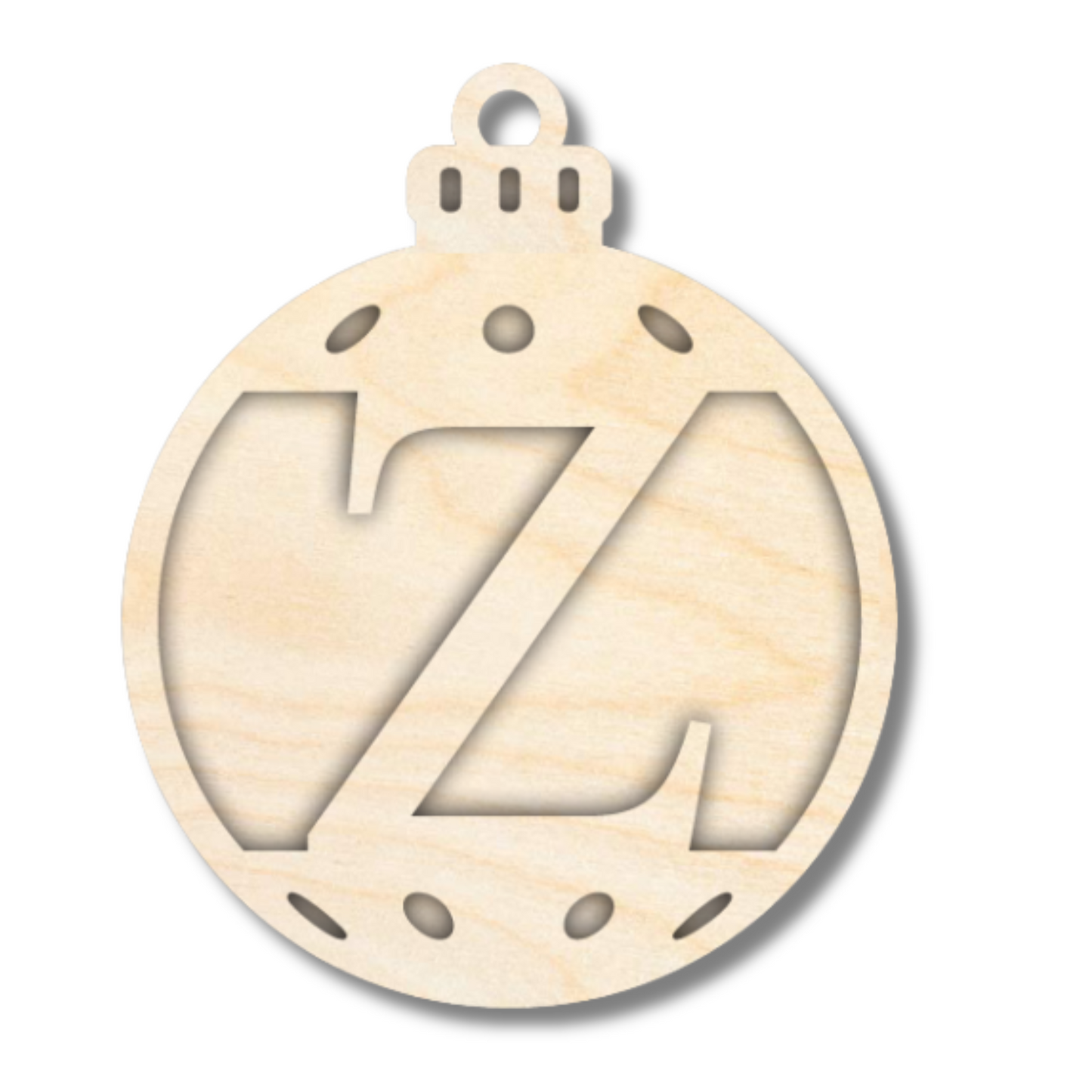 Unfinished Wood Layered Letter Christmas Ornaments | A-Z | 2 Piece | 5" Tall | 1/8" Wood | Wood Craft DIY