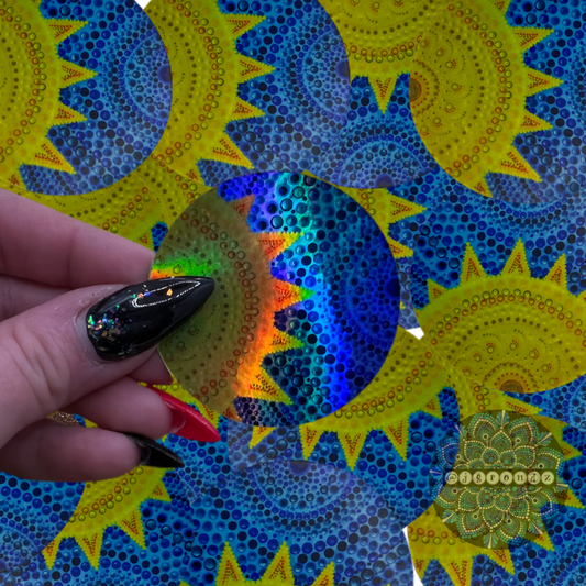 Sun & Moon Holographic Mandala Sticker