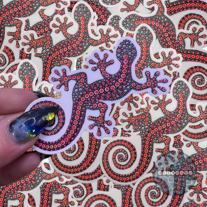 Pink Gecko Dot Art Sticker – Jgrondz Dot Art