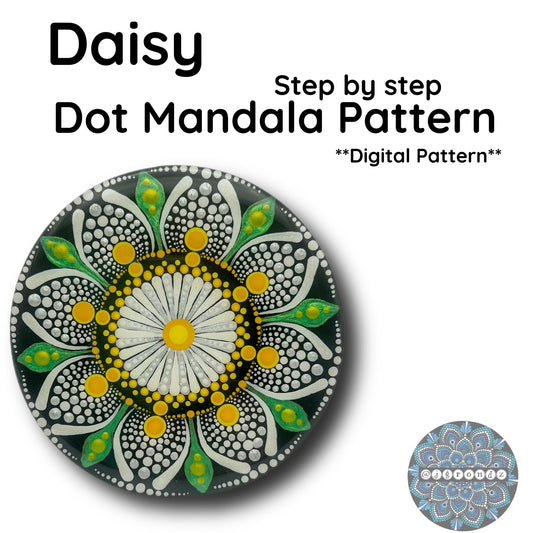 Daisy Mandala Coaster Pattern
