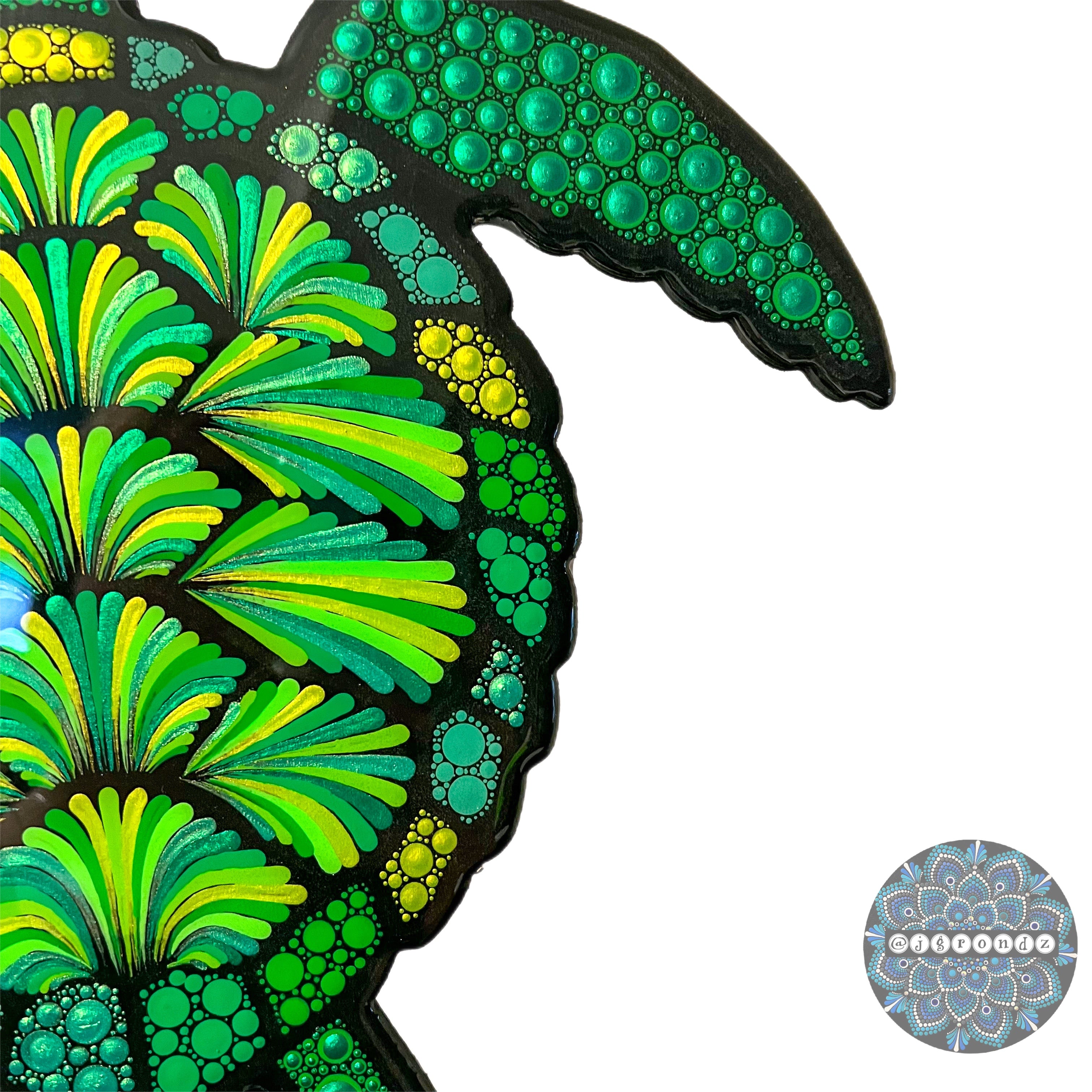 Sea Turtle Resin & Dot Art – Jgrondz Dot Art