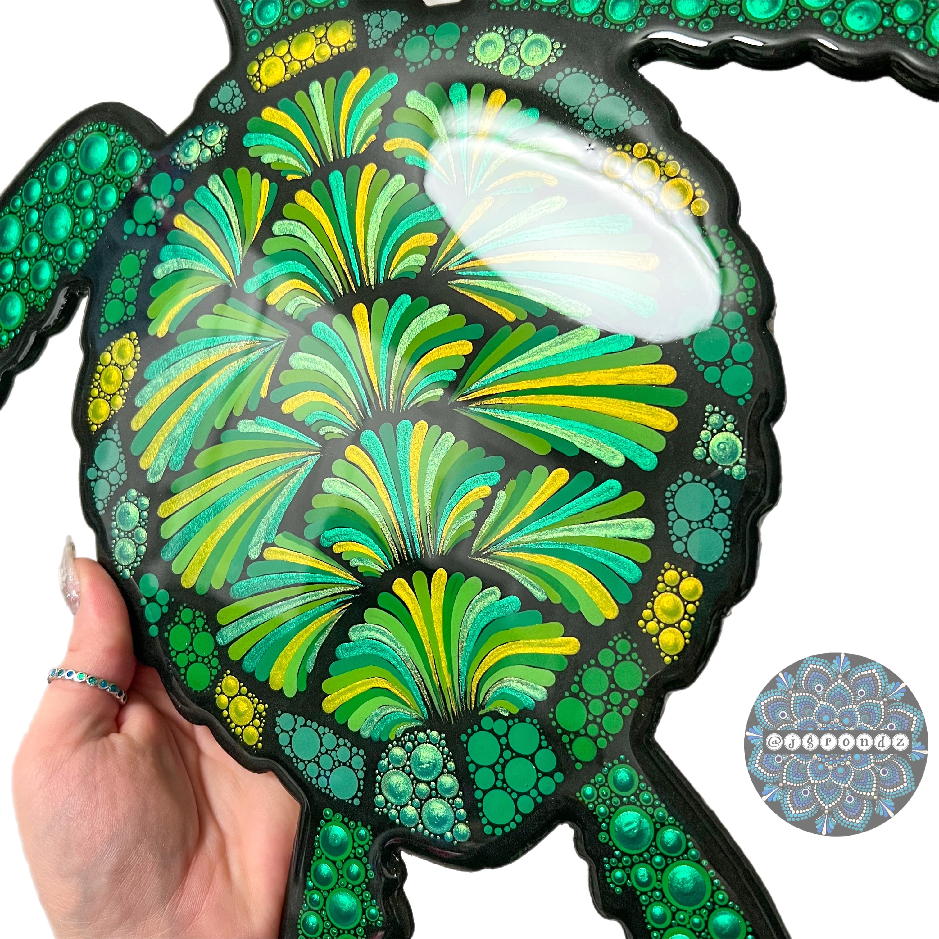 Sea Turtle Resin & Dot Art – Jgrondz Dot Art